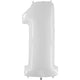 Number 1 - White 40″ Balloon