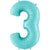 Number 3 - Light Blue 40″ Balloon