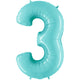Number 3 - Light Blue 40″ Balloon
