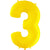 Number 3 - Yellow 40″ Balloon