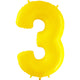 Number 3 - Yellow 40″ Balloon