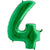 Number 4 - Metallic Green 40″ Balloon