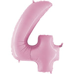 Number 4 - Pink 40″ Balloon