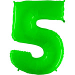 Number 5 - Lime Green 40″ Balloon