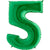 Number 5 - Metallic Green 40″ Balloon