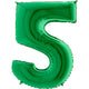 Number 5 - Metallic Green 40″ Balloon
