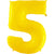 Number 5 - Yellow 40″ Balloon