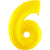 Number 6 - Yellow 40″ Balloon