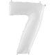 Number 7 - White 40″ Balloon