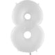 Number 8 - White 40″ Balloon