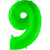 Number 9 - Lime Green 40″ Balloon