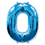 Number 0 - Blue 42″ Balloon
