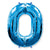 Number 0 - Blue 42″ Balloon