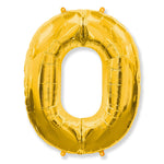 Number 0 - Gold 42″ Balloon