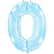 Number 0 - Pastel Blue 42″ Balloon