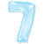 Number 7 - Pastel Blue 42″ Balloon