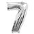 Number 7 - Silver 42″ Balloon