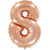 Number 8 - Rose Gold 42″ Balloon