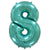 Number 8 - Teal Blue 42″ Balloon