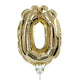 Self-inflating Number 0 - Gold 7″ Balloon