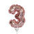 Self-inflating Number 3 - Rose Gold 7″ Balloon