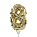 Self-inflating Number 8 - Gold 7″ Balloon