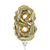 Self-inflating Number 8 - Gold 7″ Balloon