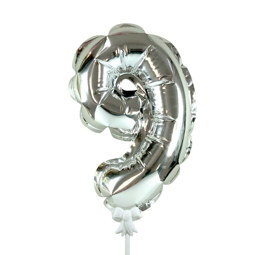 9 Sliver Self-inflating Number 9 - Silver 7″ Balloon – instaballoons Wholesale