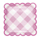 Pastel Gingham Paper Square Plates 9″ (8 count)