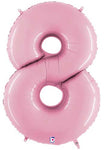 Pastel Pink Number 8 34″ Foil Balloon by Betallic from Instaballoons