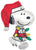 Peanuts Santa Snoopy 34″ Foil Balloon by Anagram from Instaballoons