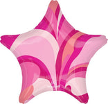Pink Macro Marble Star 19″ Foil Balloon by Anagram from Instaballoons