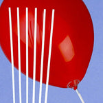Standard Balloon Sticks - White 16" (100 count)