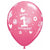 1st Birthday Circle Hearts - Girl 11″ Latex Balloons (50 count)