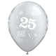 25-a-round - Silver 11″ Latex Balloons (50 count)
