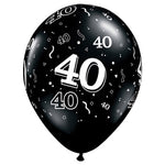 40-a-round - Onyx Black 11″ Latex Balloons (50 count)