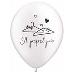 A Perfect Pair - Pearl White 11″ Latex Balloons (50 count)