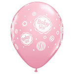 Baby Girl Dots - Pink 11″ Latex Balloons (50 count)