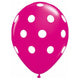 Big Polka Dots - Wild Berry 11" 6 Pack Latex Balloons