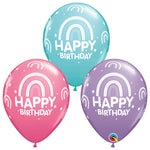 Birthday Boho Rainbows 11″ Latex Balloons (50 count)