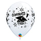 Congrats! Cap - White 11″ Latex Balloons (6 count)