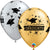 Congratulations Graduate Caps - Silver & Gold 11″ Latex Balloons (6 count)