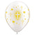 Cross & Doves Wrap - Pearl White W/ Gold Ink 11″ Latex Balloons (6 count)