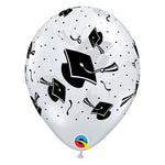 Graduation Hats - Diamond Clear 11″ Latex Balloons (50 count)