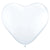 Hearts - White 11″ Latex Balloons (6 count)