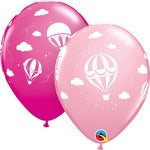 Hot Air Balloons - Pink & Wild Berry 11″ Latex Balloons (50 count)