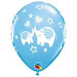 It's A Boy Elephants - Pale Blue 11″ Latex Balloons (6 count)