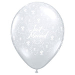 Just Married Flowers-a-round 11″ Latex Balloons (6 count)