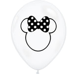 Minnie Mouse Silhouette - Diamond Clear 11″ Latex Balloons (25 count)