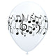 Music Notes Wrap 11″ Latex Balloons (6 count)
